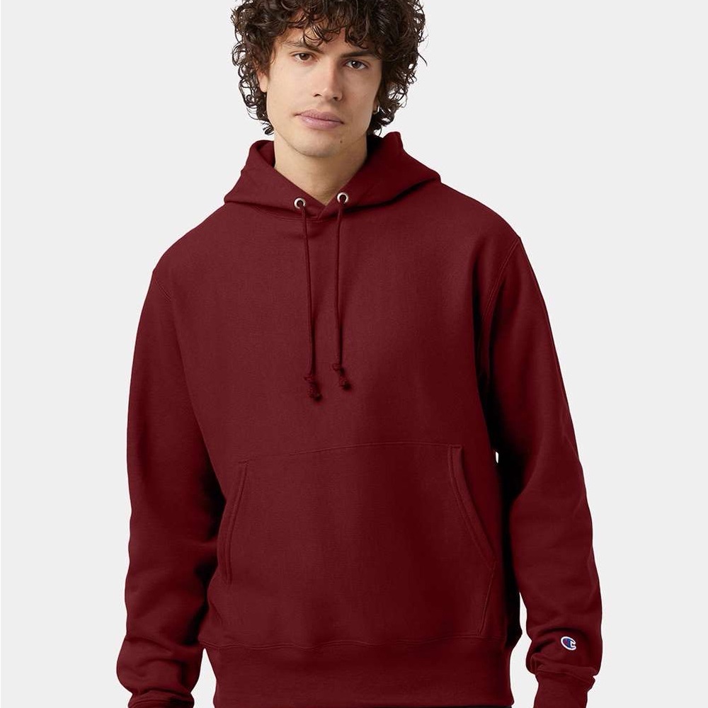 Champion Unisex Reverse Weave Maroon Hoodie